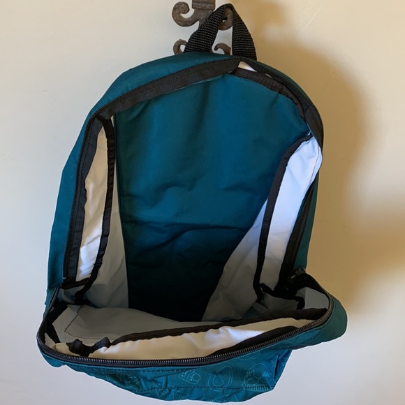 NEW• Backpack Zipper Large Cup Holders DoorDash Food Teal New School Carry On - Picture 5 of 9